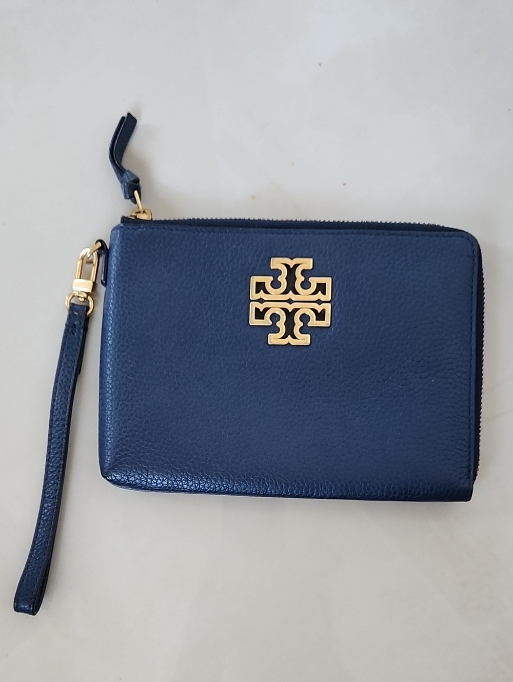 Tory Burch Navy Blue Wrislet Wallet